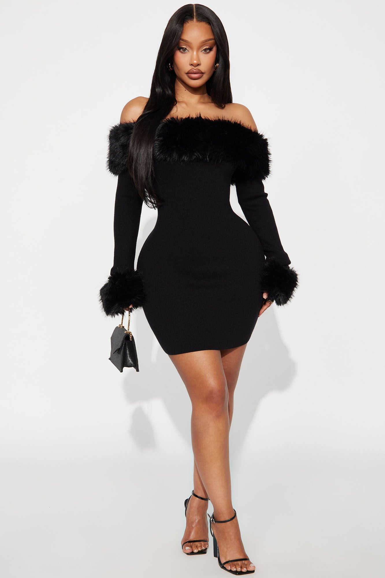 Tall So Purrfect Sweater Mini Dress - Black