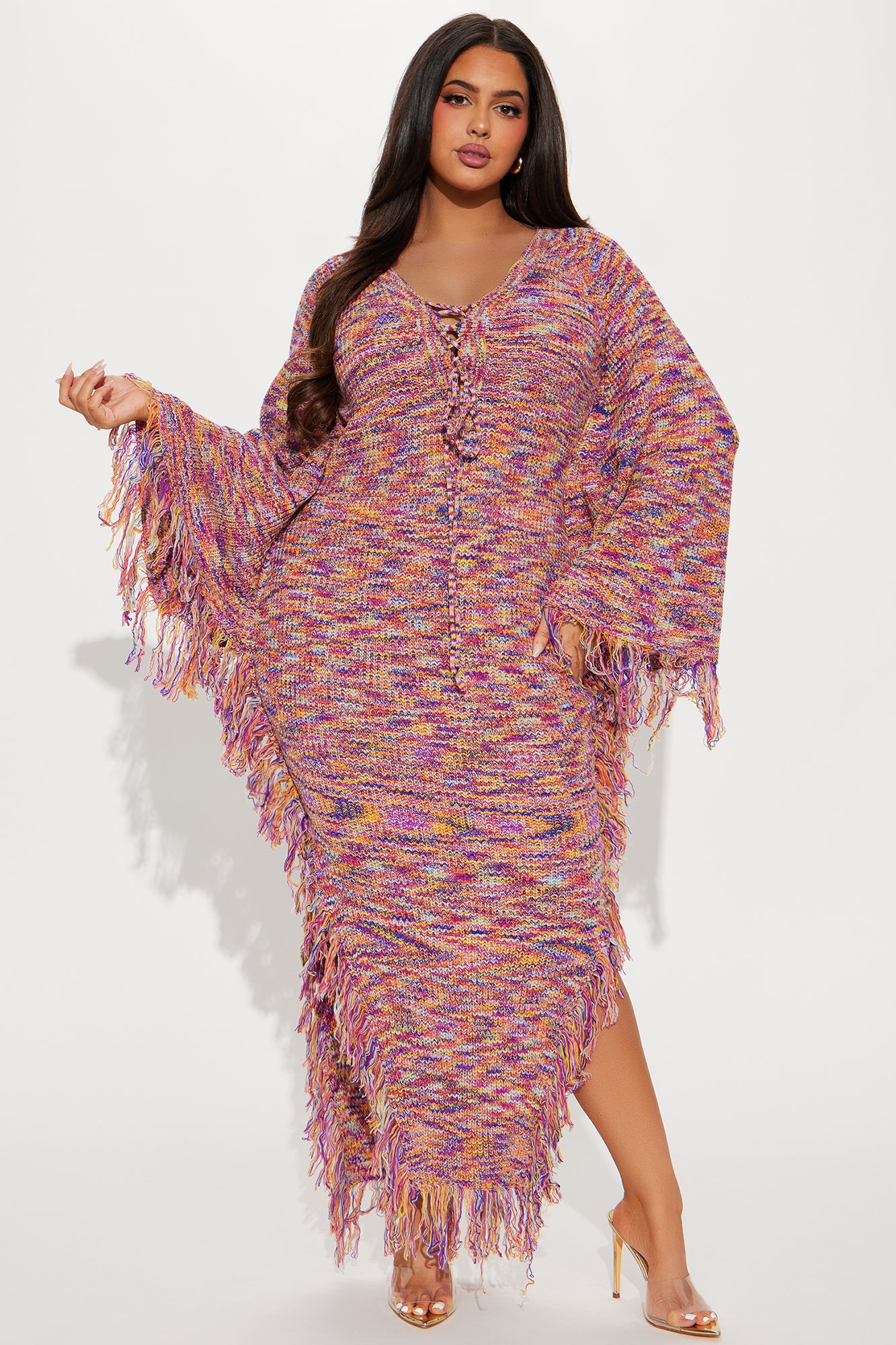 Kelsea Marled Sweater Maxi Dress - Multi Color - Image 6