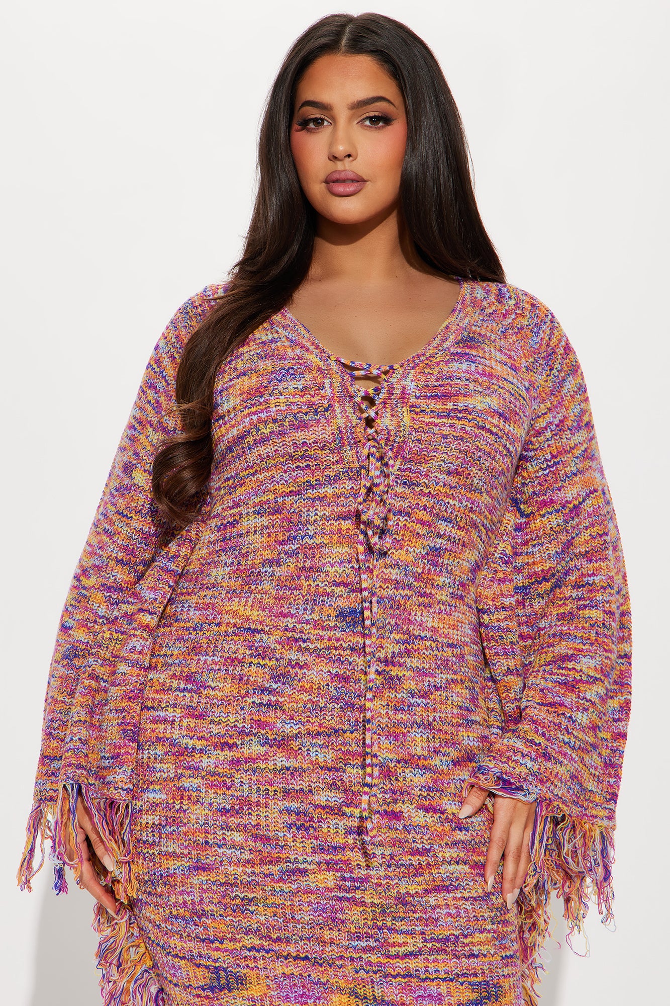 Kelsea Marled Sweater Maxi Dress - Multi Color - Image 3