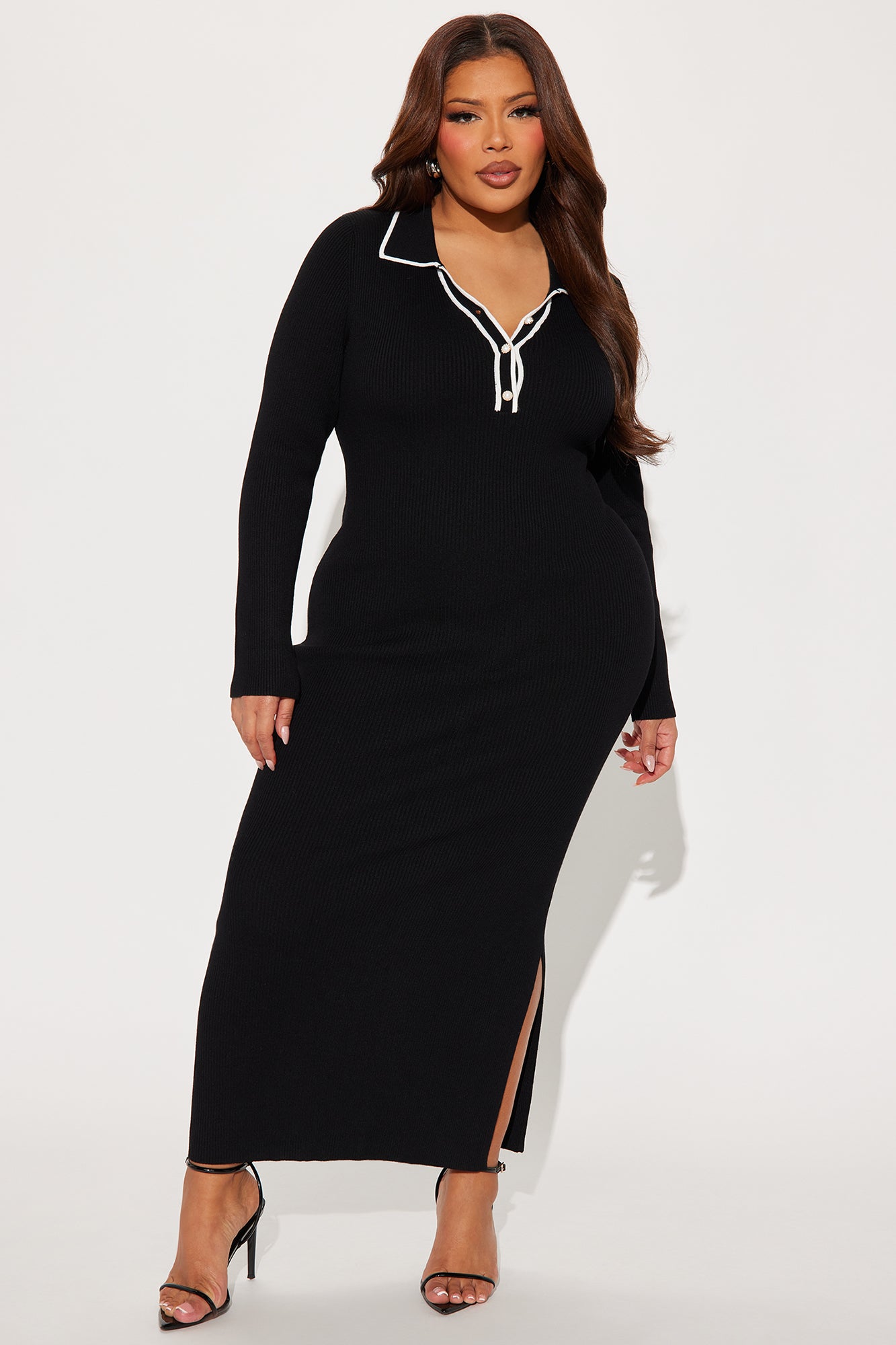 Khennedy Sweater Maxi Dress - Black/combo